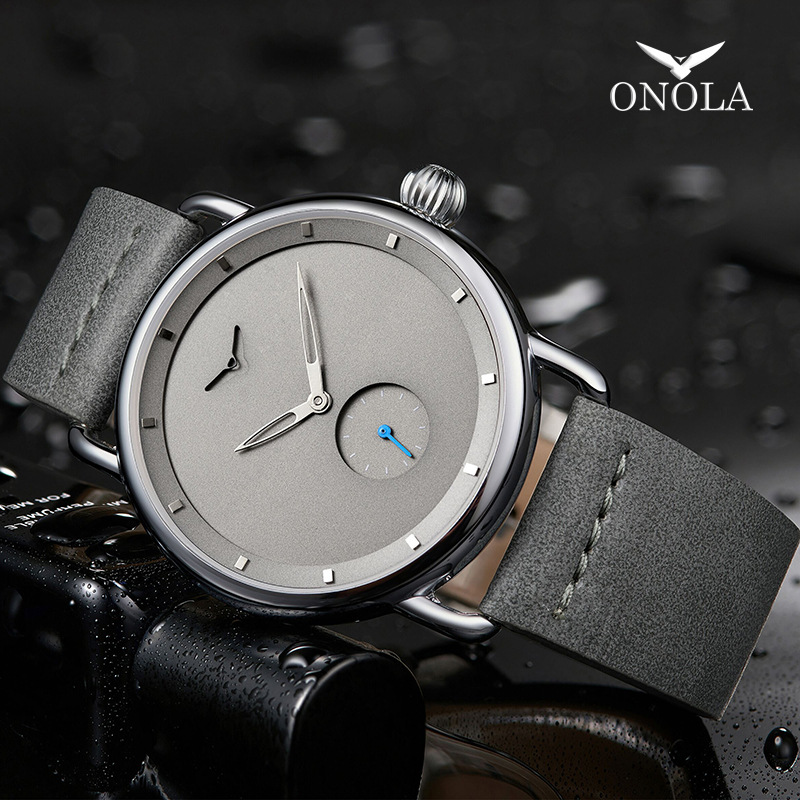 Luxury Watch Holder For Men - カジュアルウォッチ、メンズブランド、ONOLA、クォーツ式腕時計、シンプル、防水、レザーバンド、高級腕時計。