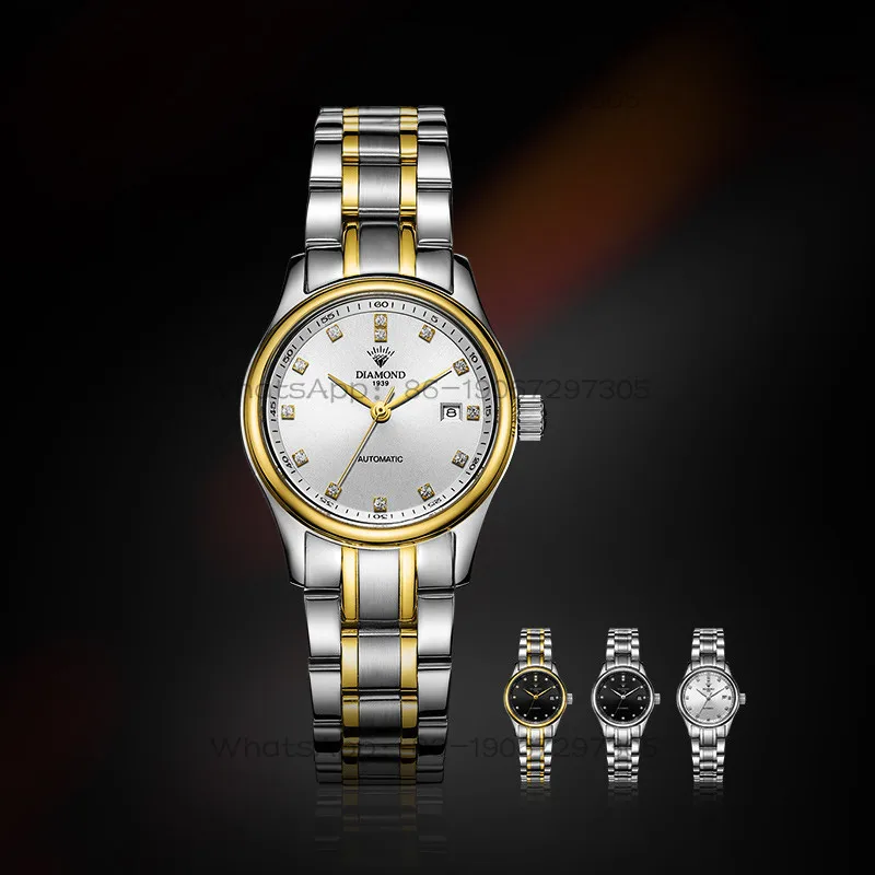 Luxury Watch Women - タイムアイランドウォッチストア 上海ダイヤモンド レディース自動巻き腕時計、ダイヤモンド高級スケルトン機械式腕時計
