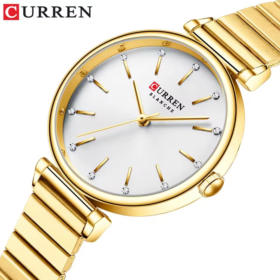 Luxury Watch Apple - CURREN 9081 高級レディースクォーツ腕時計 ラウンドシルバーゴールド時計 シンプルファッションカジュアル レディースラグジュアリーウォッチ
