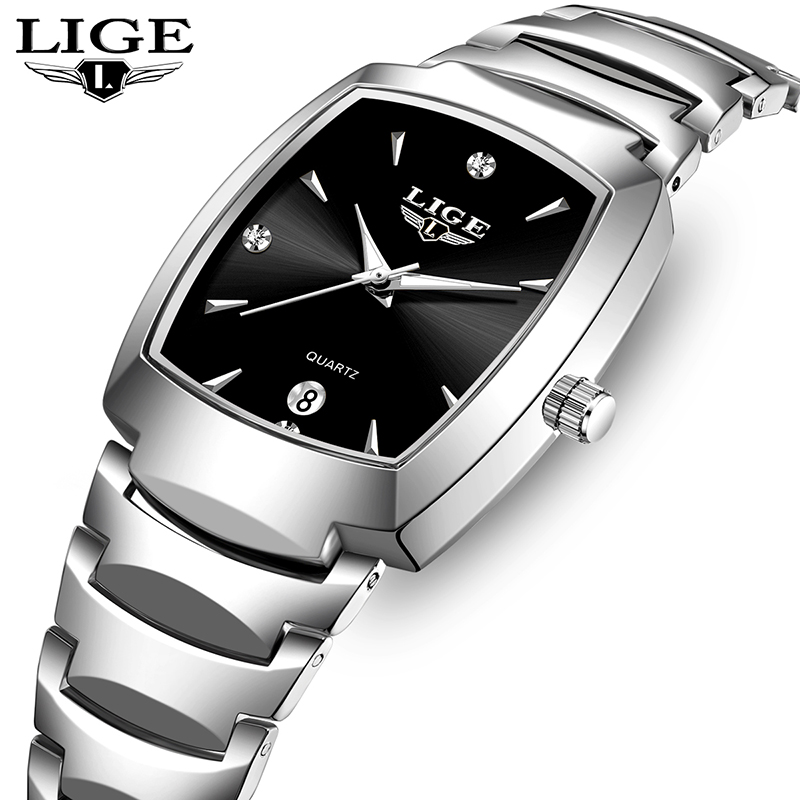 Luxury Watch Women - LIGE 腕時計女性ビジネス高級レディース時計女性防水腕時計ファッションクォーツシンプルな腕時計女性のためのモントルファム + ボックス