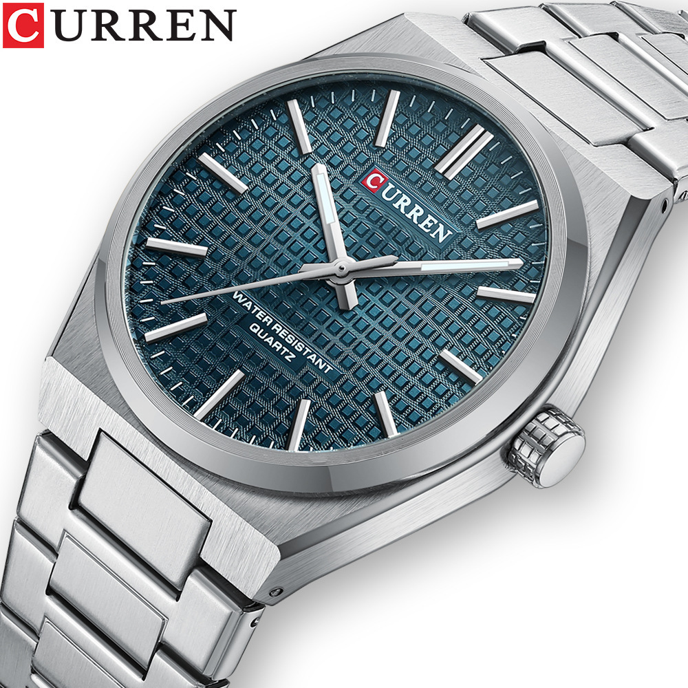 Luxury Watch Apple - CURREN 8439 トップブランドメンズ腕時計高級ビジネス防水ステンレススチールミリタリークォーツメンズ腕時計 Régidos Masculino