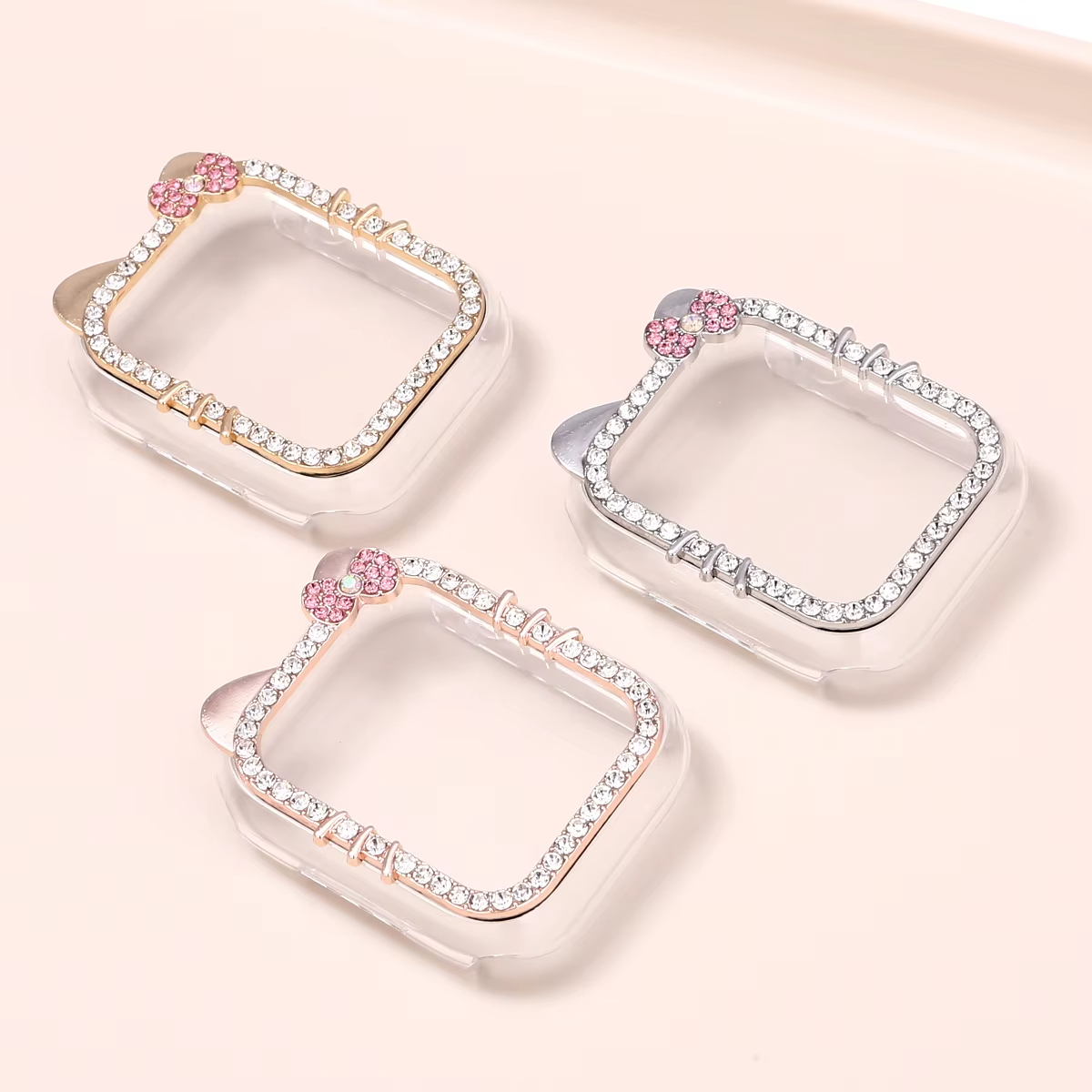 Luxury Watch Apple - 高級かわいい子猫猫 Diamand 時計ケース Apple Watch 9