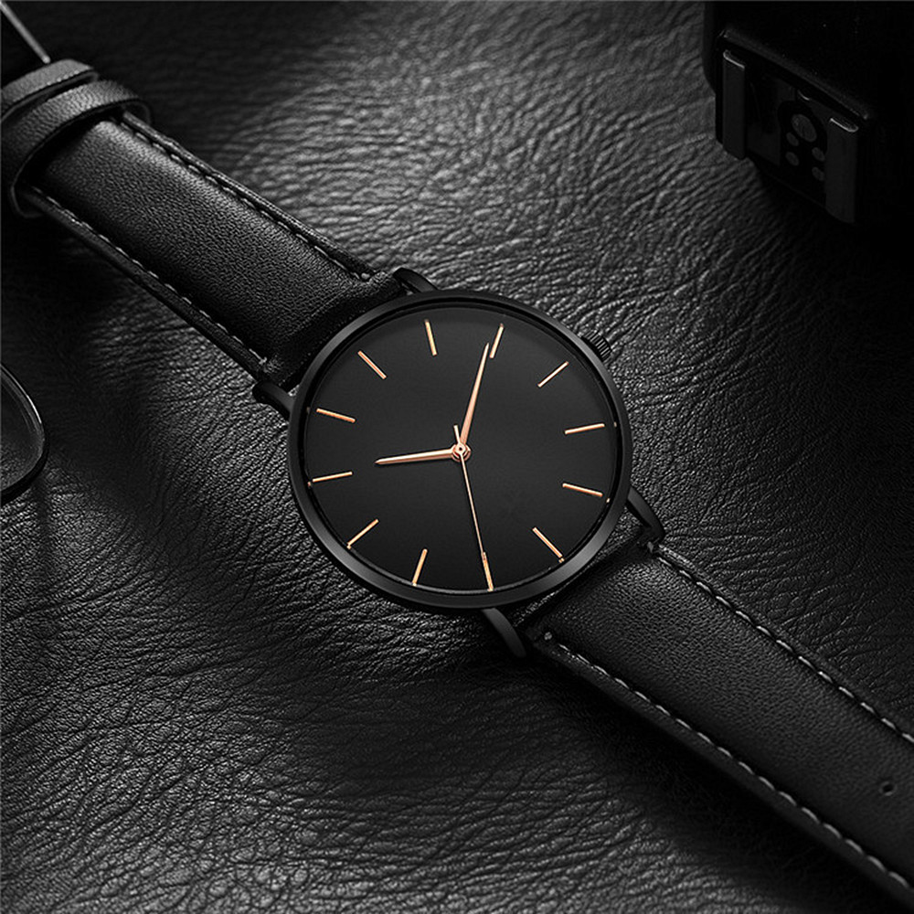 Luxury Watch Holder For Men - シンプルなアナログクォーツメンズ腕時計、高級ブランド、超薄型レザーベルト、メンズファッションカジュアル腕時計、男性用時計、男性用腕時計