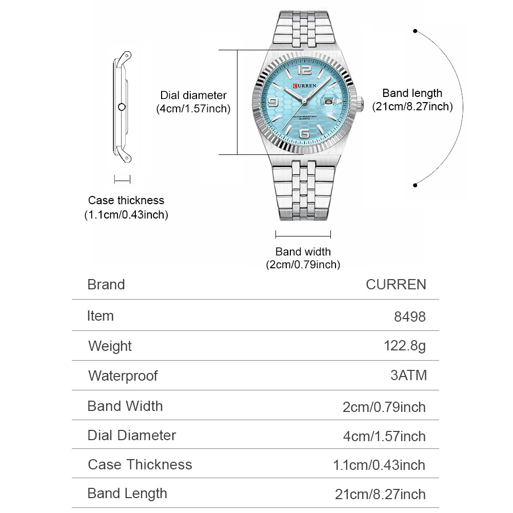 CURREN スタイリッシュなメンズクォーツ時計 ツートンカ - Luxury Watch Apple のレビューと価格