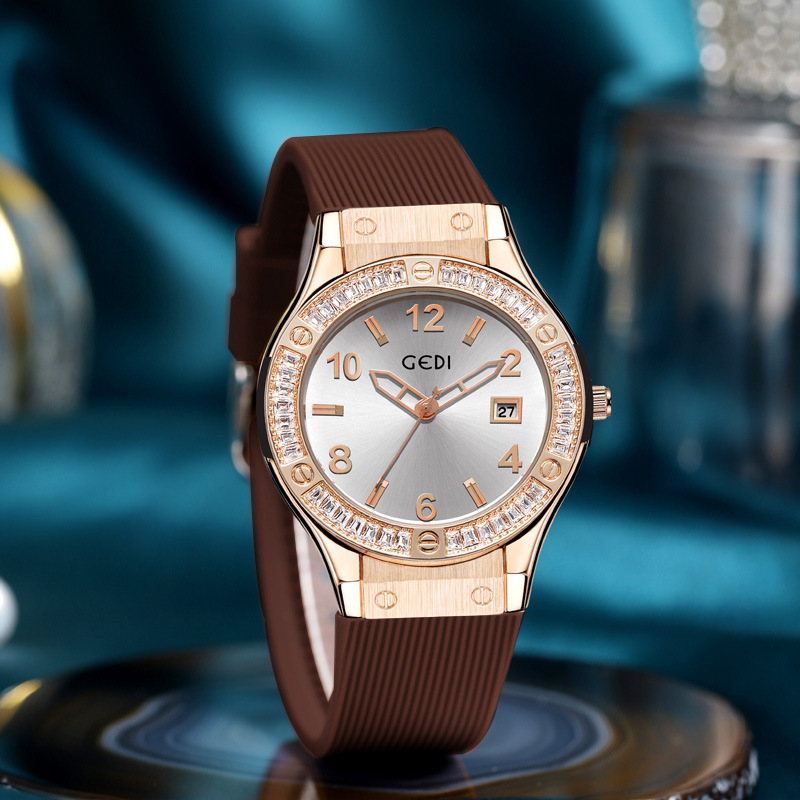 ファッション GEDI ライト高級ダイヤモンド象嵌女性クォー - Luxury Watch Arabic のレビューと価格