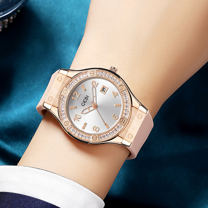 ファッション GEDI ライト高級ダイヤモンド象嵌女性クォー - Luxury Watch Arabic のレビューと価格