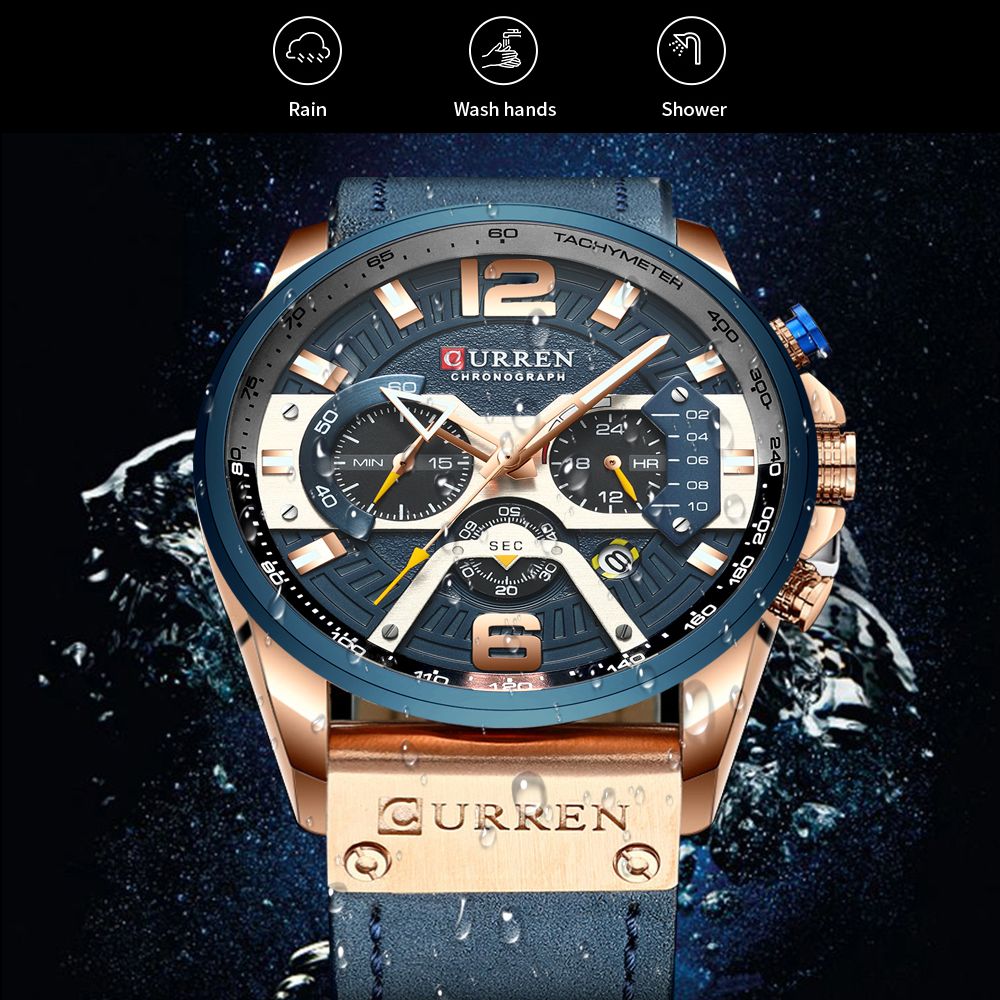 カレン-日付とクロノグラフ付きのメンズクォーツ時計,高級スポ - Luxury Watch Apple のレビューと価格