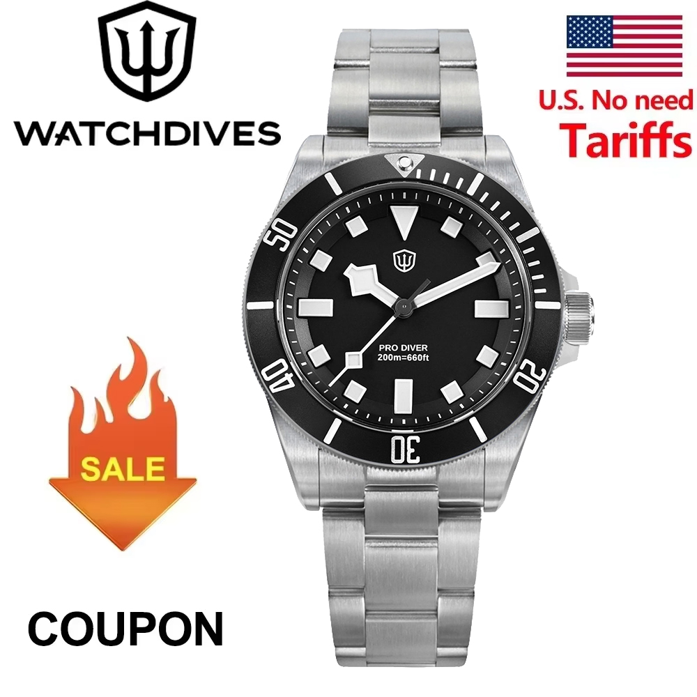 Watchdives WD1969 プロウォッチ VH31  - Rolex Watch Submariner のレビューと価格