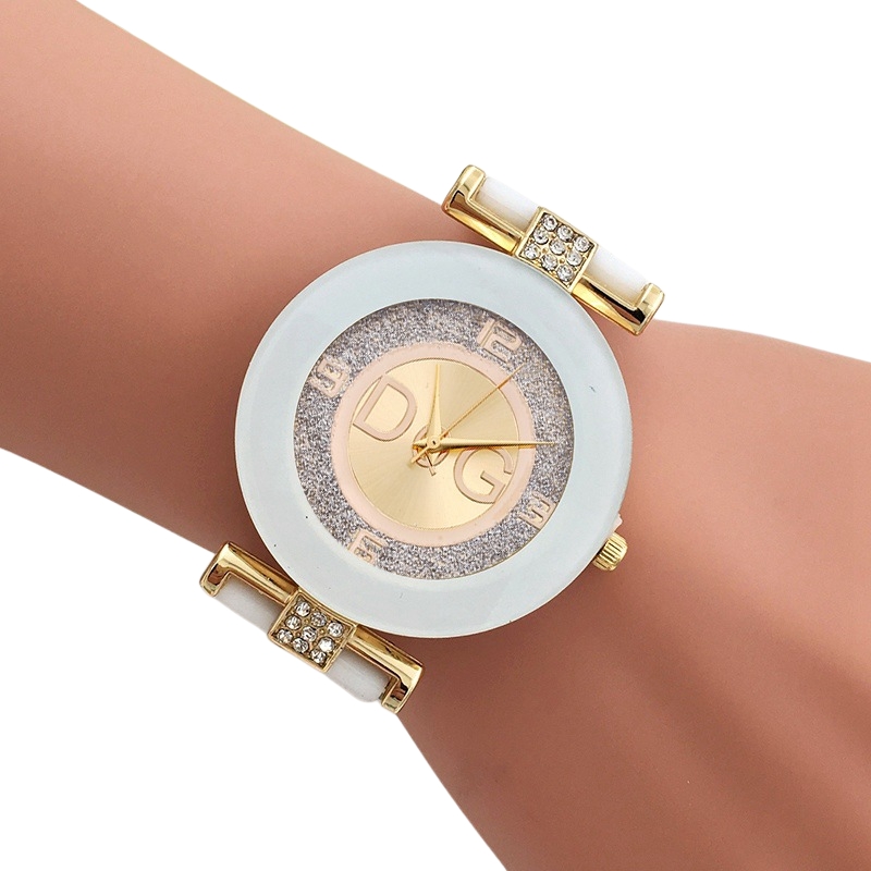 女性用高級腕時計 シリコンダイヤモンド 防水クォーツ腕時計  - Luxury Watch Lady のレビューと価格