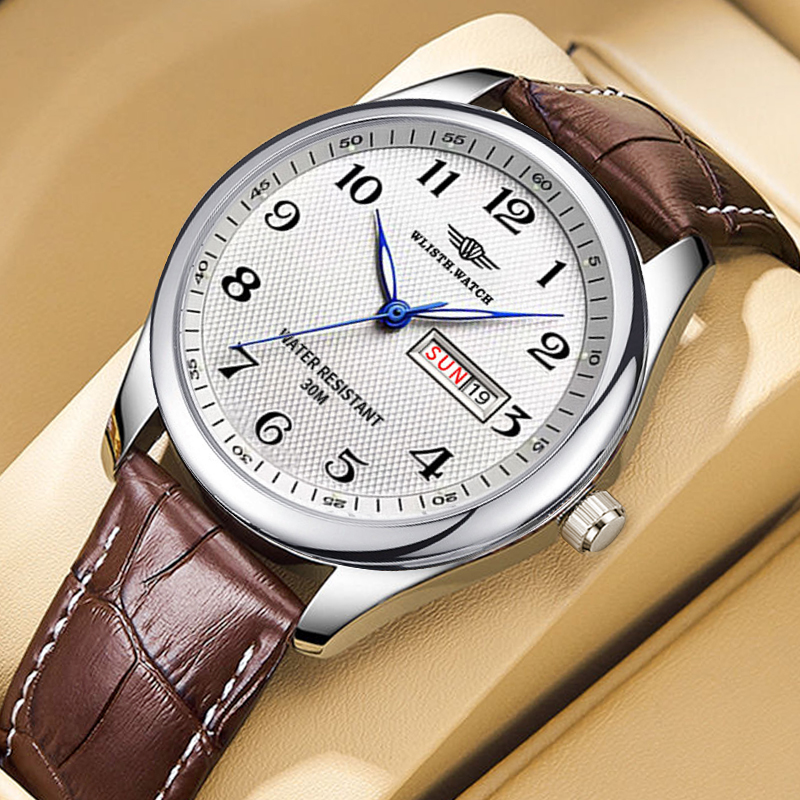 WLISTH 高級ブランドメンズ腕時計クォーツ時計アラビア数 - Luxury Watch Arabic のレビューと価格