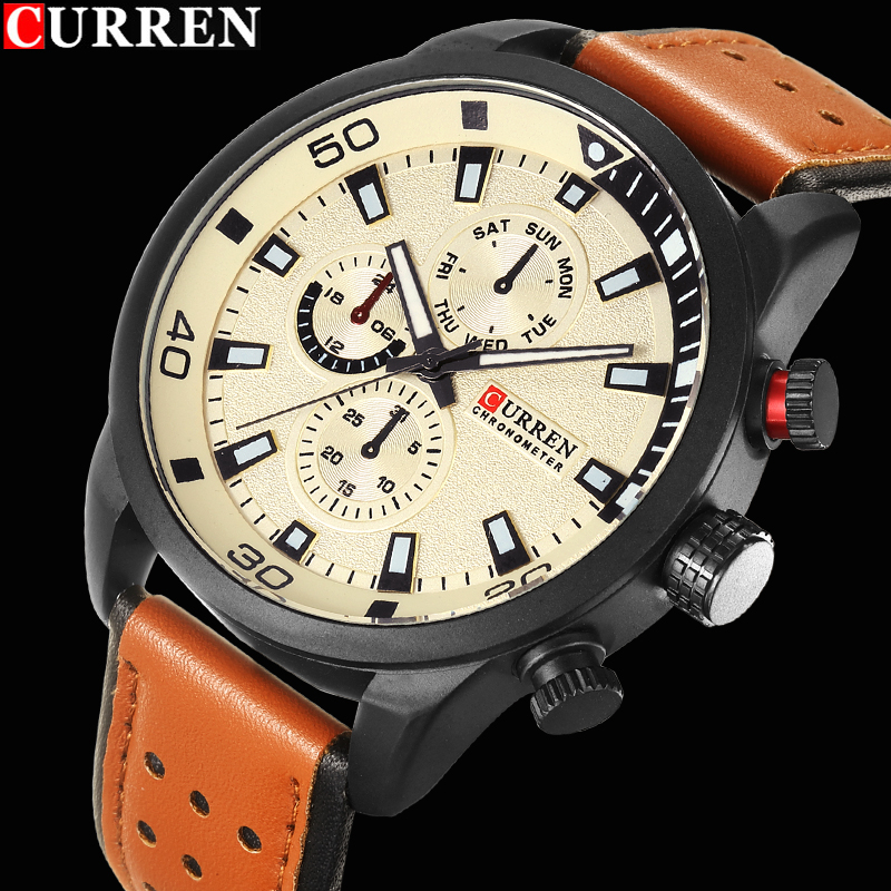 カレン-メンズ防水クォーツ時計,エレガントで高級ブランド,2 - Luxury Watch Holder For Men のレビューと価格