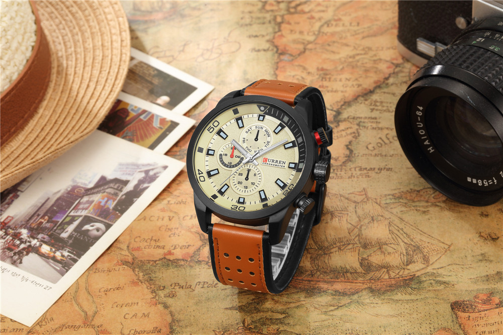 カレン-メンズ防水クォーツ時計,エレガントで高級ブランド,2 - Luxury Watch Holder For Men のレビューと価格
