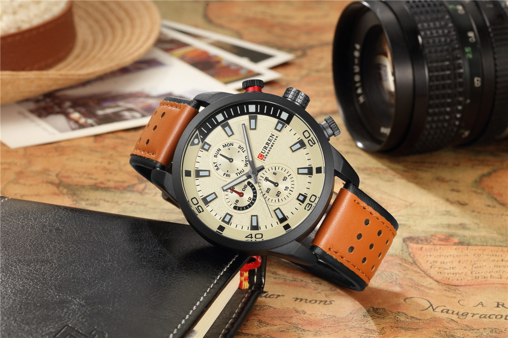 カレン-メンズ防水クォーツ時計,エレガントで高級ブランド,2 - Luxury Watch Holder For Men のレビューと価格