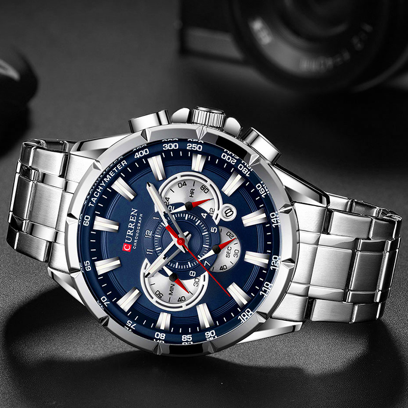 カレン-男性用腕時計,防水,ミリタリー,ステンレススチール, - Luxury Watch Apple のレビューと価格