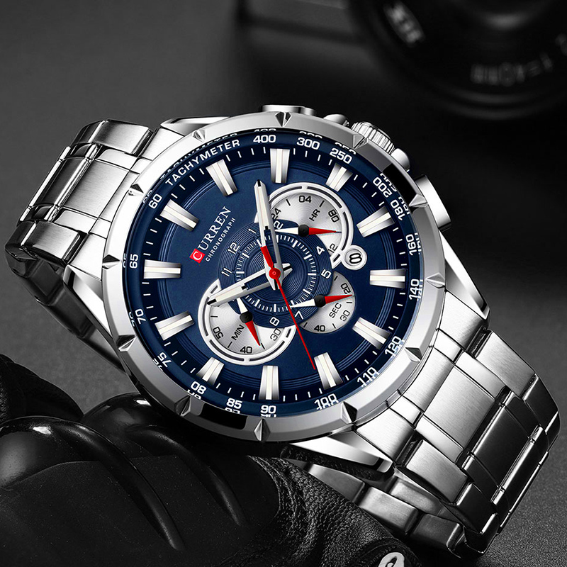 カレン-男性用腕時計,防水,ミリタリー,ステンレススチール, - Luxury Watch Apple のレビューと価格