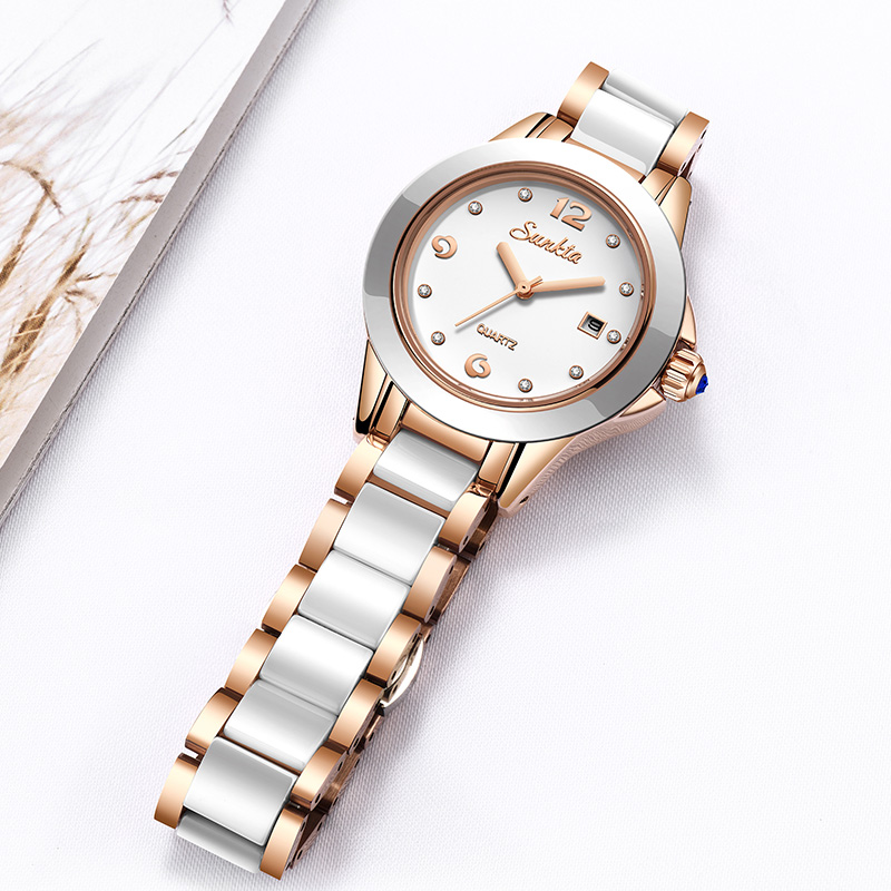Sunkta ファッションカジュアルクォーツ女性腕時計エレガ - Luxury Watch Women のレビューと価格
