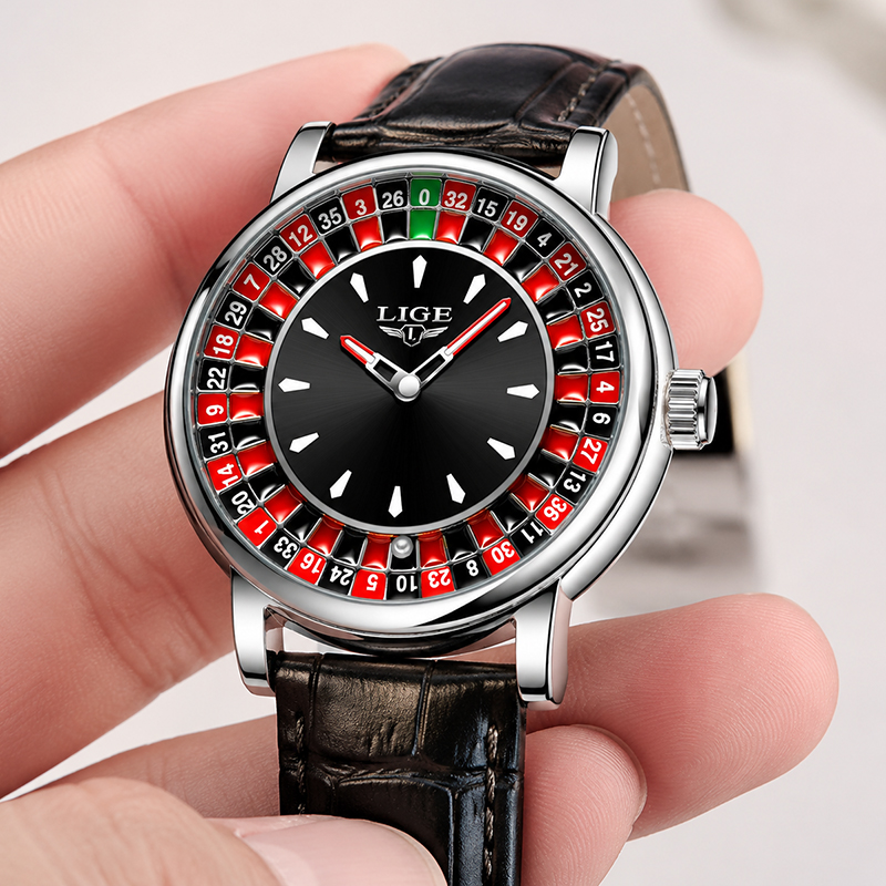 LIGE メンズ腕時計 トップブランド 高級クォーツ腕時計  - Luxury Watch Holder For Men のレビューと価格