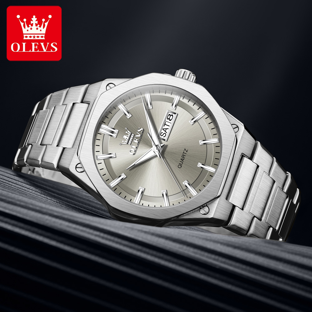 OLEVS 3733 メンズクォーツ腕時計 ナイトライト機能 - Luxury Watch Holder For Men のレビューと価格
