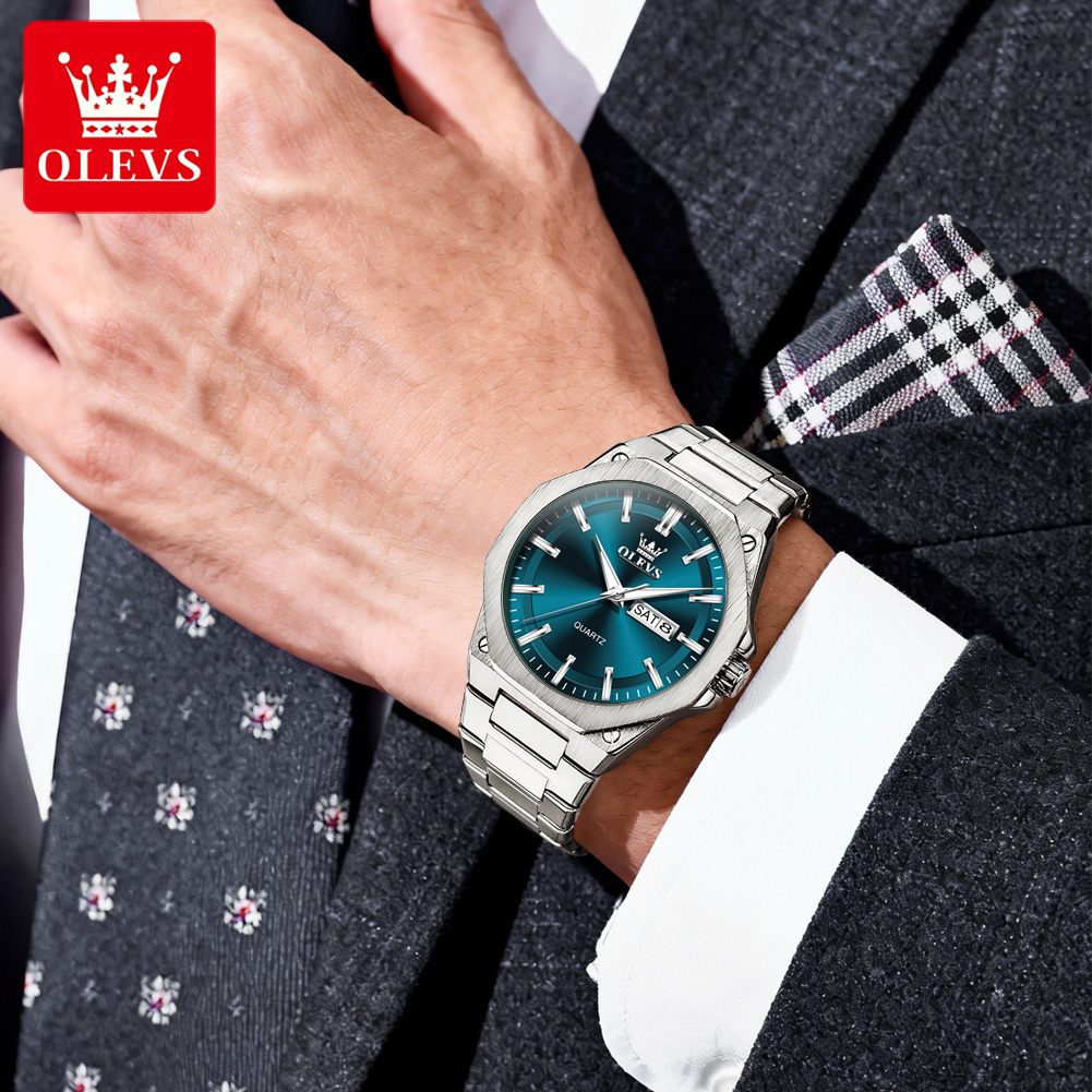 OLEVS 3733 メンズクォーツ腕時計 ナイトライト機能 - Luxury Watch Holder For Men のレビューと価格