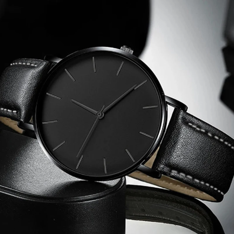 シンプルなアナログクォーツメンズ腕時計、高級ブランド、超薄型 - Luxury Watch Holder For Men のレビューと価格