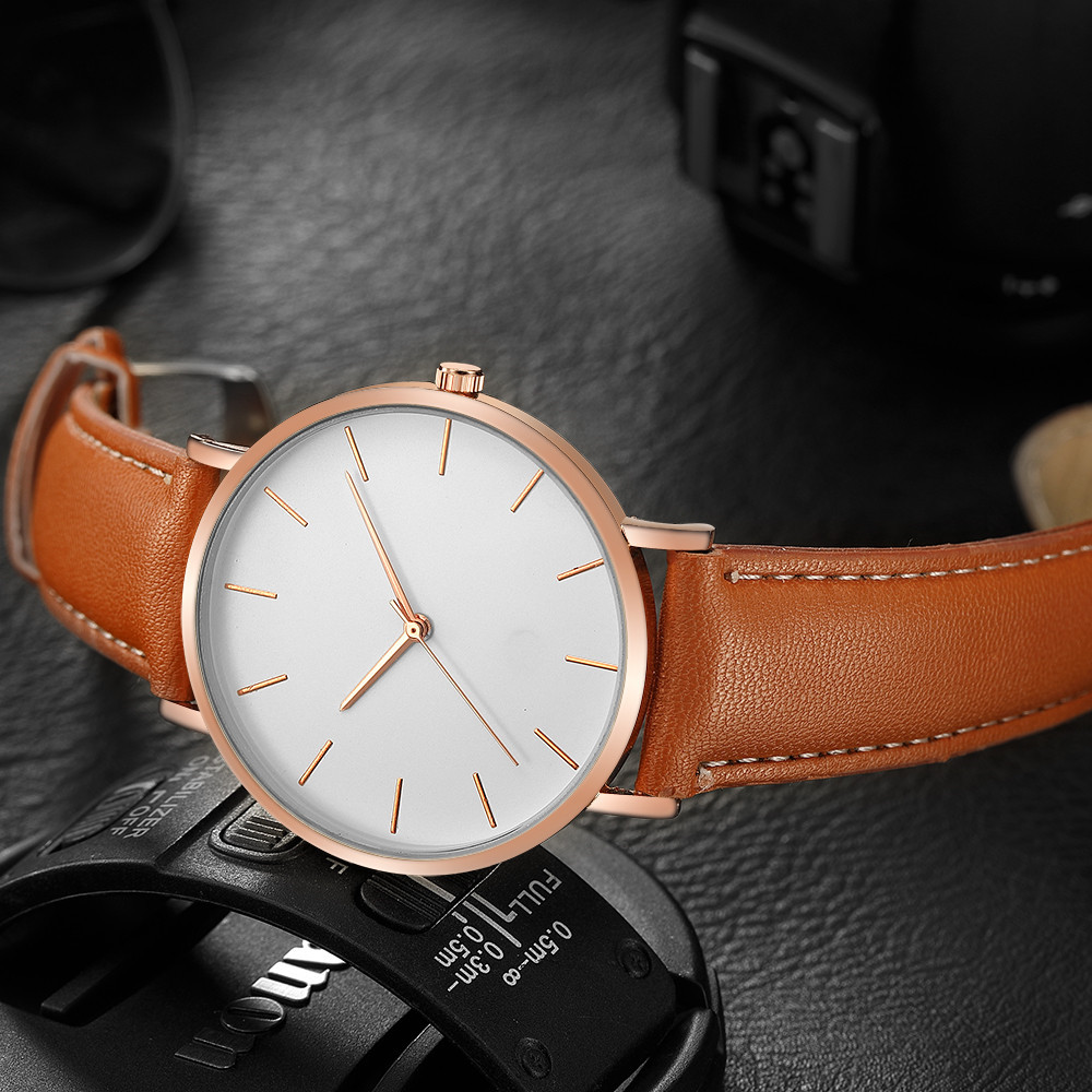 シンプルなアナログクォーツメンズ腕時計、高級ブランド、超薄型 - Luxury Watch Holder For Men のレビューと価格